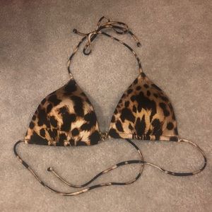 Leopard Print Push-Up Bikini Top